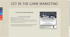 Desktop Screenshot of getinthegamemarketing.net